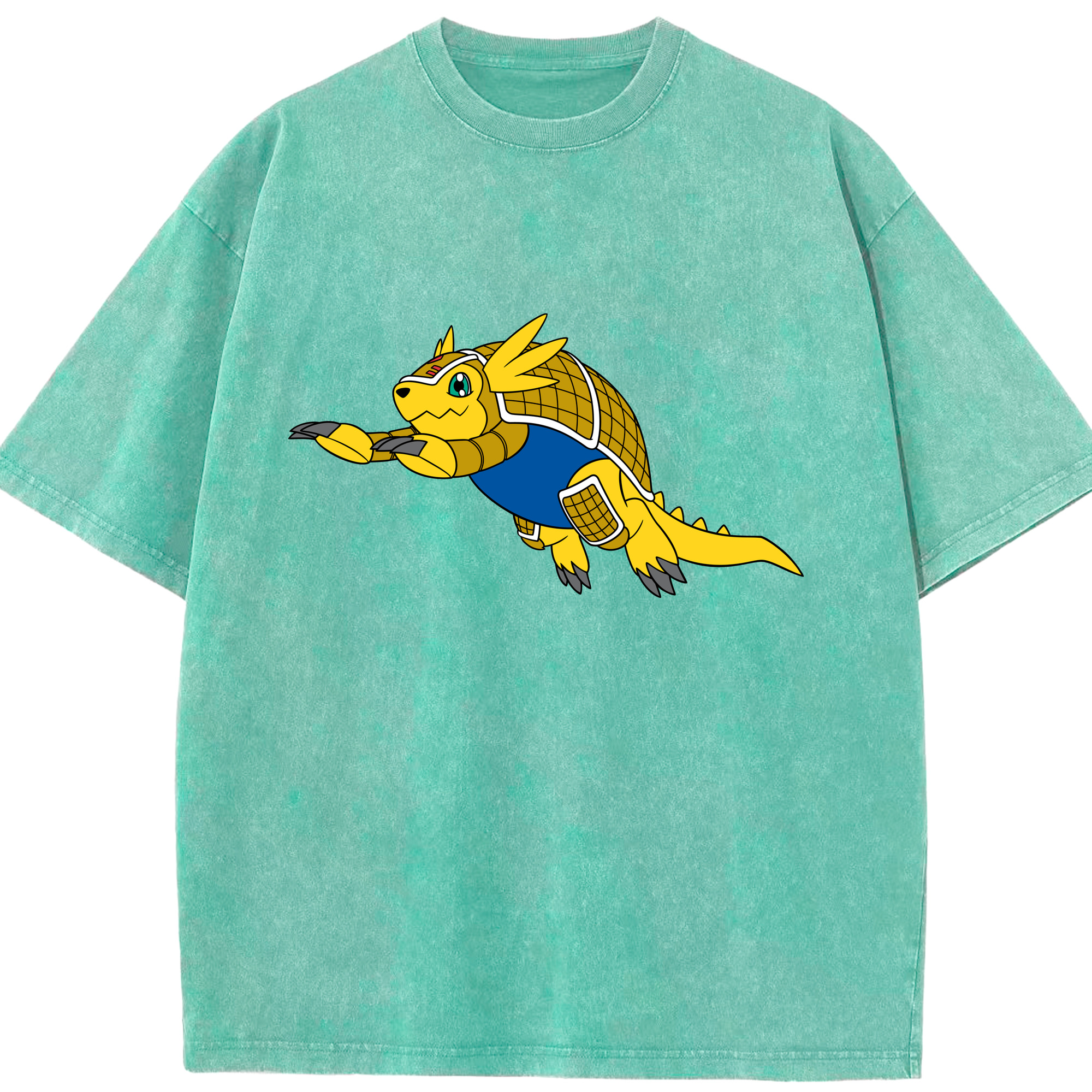 （画像用） Digimon デジタルモンスター/デジモン 綿100% ヴィンテージ風 半袖Tシャツ（フロントプリント）
